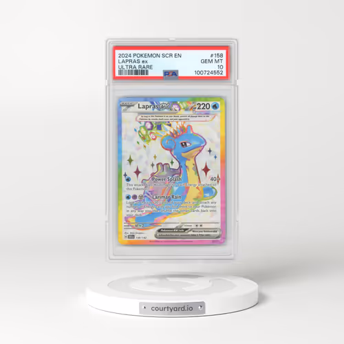 2024 Pokémon Scr EN-Stellar Crown #158 Lapras EX - Holo Ultra Rare (PSA 10 GEM MINT)