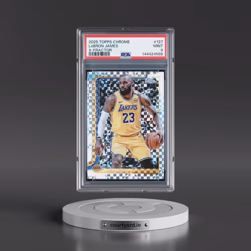 2025 Topps Chrome #127 LeBron James - X-Fractor (PSA 9 MINT)