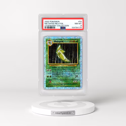 2002 Pokémon Legendary Collection #54 Metapod - Reverse Foil (PSA 8 NM-MT)