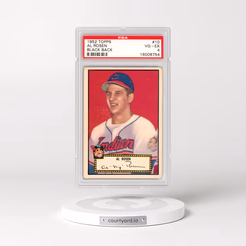 1952 Topps #10 Al Rosen - Black Back (PSA 4 VG-EX)