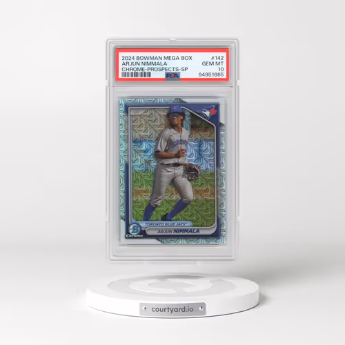2024 Bowman Mega Box Chrome Prospects #142 Arjun Nimmala - SP (PSA 10 GEM MINT)