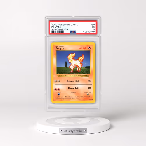 1999 Pokémon Game #60 Ponyta - Shadowless (PSA 5 EX)