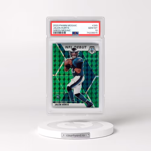 2020 Panini Mosaic #265 Jalen Hurts - Green Mosaic (PSA 10 GEM MINT)