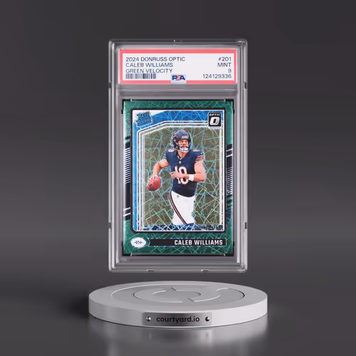 2024 Panini Donruss Optic #201 Caleb Williams - Green Velocity (PSA 9 MINT)