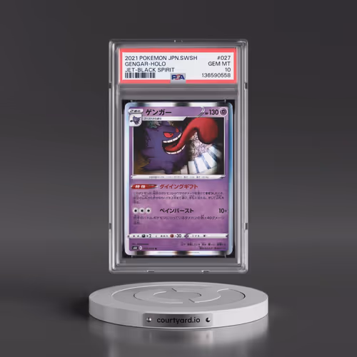 2021 Pokémon Sword & Shield Jet-Black Spirit #027 Gengar - Holo (PSA 10 GEM MINT)