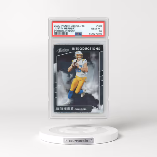 2020 Panini Absolute Introductions #IJH Justin Herbert (PSA 10 GEM MINT)