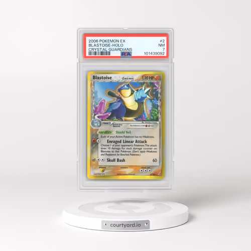 2006 Pokémon EX Crystal Guardians #2 Blastoise - Holo (PSA 7 NM)