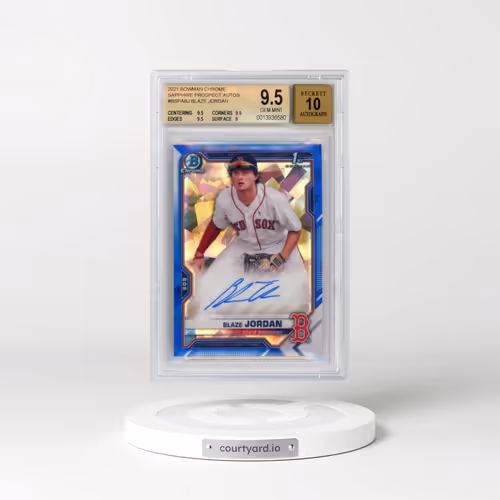 2021 Bowman Chrome Sapphire Edition Autographs #BSPABJ Blaze Jordan (BGS 9.5 GEM MINT)