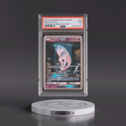 2017 Pokémon Sun & Moon Shining Legends #78 Mewtwo GX - Holo Secret (PSA 7 NM)
