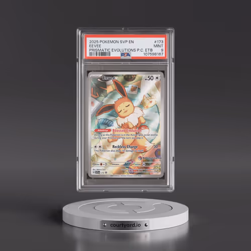 2025 Pokémon Svp EN-SV Black Star Promo #173 Eevee - Prismatic Evolutions Pokemon Center Elite Train
