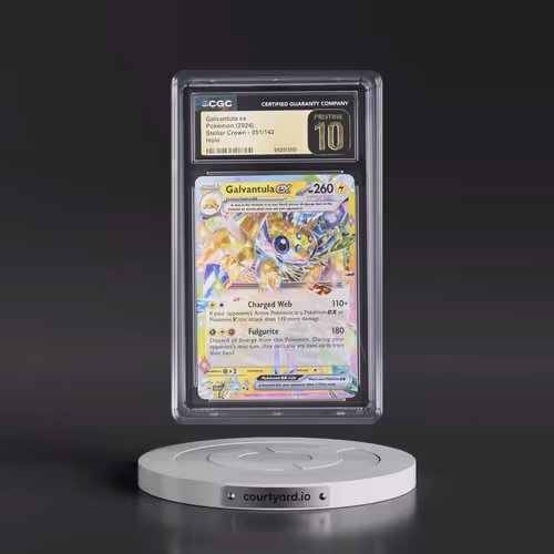 2024 Pokémon Scr EN-Stellar Crown #051 Galvantula EX - Holo (CGC 10 PRISTINE)