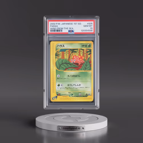 2002 Pokémon Wind From the Sea #005 Paras - 1st Edition (PSA 10 GEM MINT)
