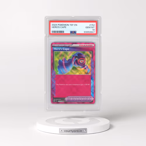 2024 Pokémon Tef EN-Temporal Forces #152 Hero's Cape (PSA 10 GEM MINT)