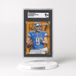 2014 Panini Prizm #171 Matthew Stafford - Orange Prizm (SGC 9 MINT)