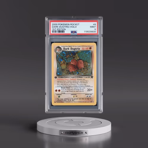 2000 Pokémon Rocket #6 Dark Dugtrio - 1st Edition Holo (PSA 9 MINT)