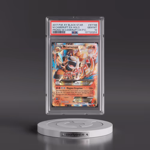 2017 Pokémon XY Black Star Promo #XY198 M Camerupt EX - Holo Holo Mega Camerupt EX Premium Collectio