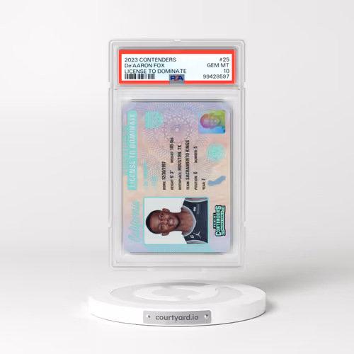 2023 Panini Contenders License to Dominate #25 DE'Aaron Fox (PSA 10 GEM MINT)