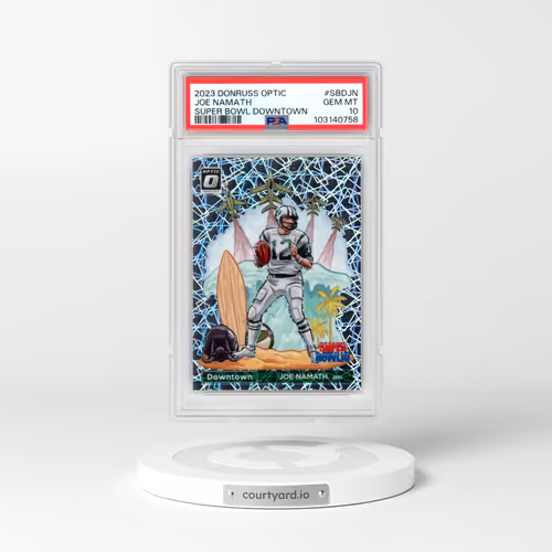 2023 Panini Donruss Optic Super Bowl Downtown #SBDJN Joe Namath (PSA 10 GEM MINT)