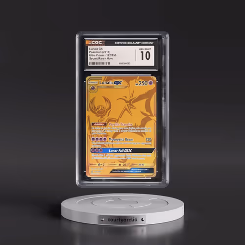 2018 Ultra Prism #172/156 Lunala GX - Holo Secret (CGC 10 GEM MINT)