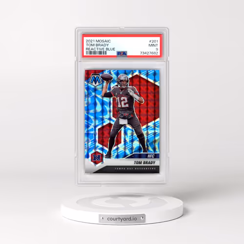 2021 Panini Mosaic #201 Tom Brady - Reactive Blue (PSA 9 MINT)