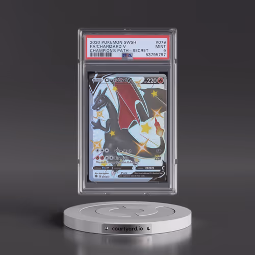 2020 Pokémon Sword & Shield Champion's Path #079 Charizard V - Holo Full Art Secret (PSA 9 MINT)