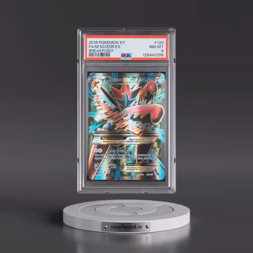 2016 Pokémon XY Breakpoint #120 M Scizor EX - Holo Full Art (PSA 8 NM-MT)