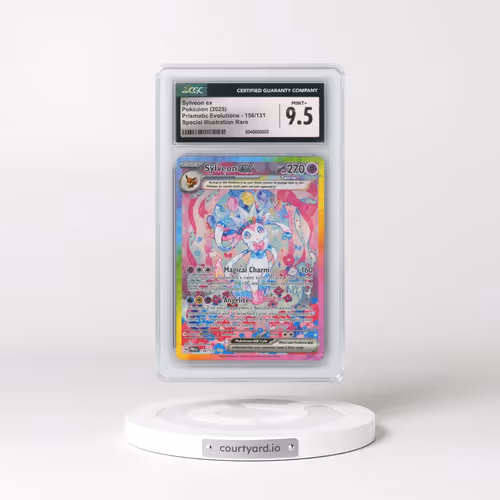 2025 Pokémon Pre EN-Prismatic Evolutions #156 Sylveon EX - Holo Special Illustration Rare (CGC 9.5 M