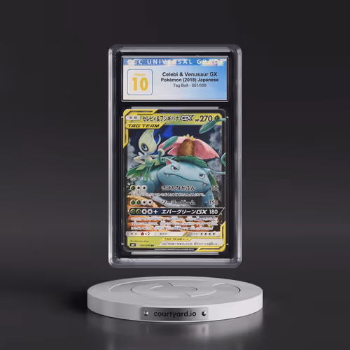 2018 Tag Bolt #001/095 Celebi & Venusaur GX - Holo (CGC 10 PRISTINE)