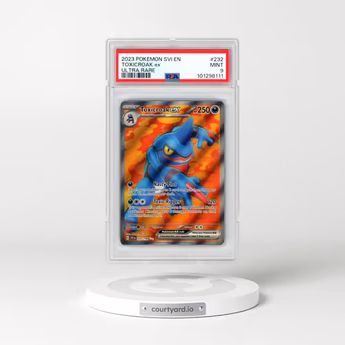 2023 Pokémon Svi EN-Scarlet & Violet #232 Toxicroak EX - Holo Ultra Rare (PSA 9 MINT)