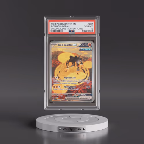 2024 Pokémon Tef EN-Temporal Forces #207 Iron Boulder EX - Holo Special Illustration Rare (PSA 10 GE