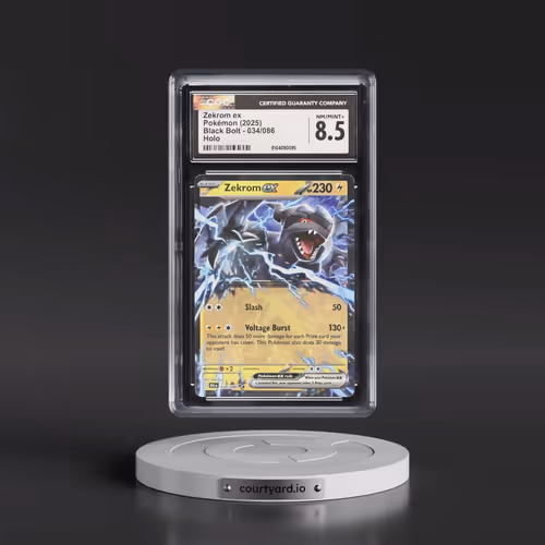 2025 Pokémon Blk EN-Black Bolt #034 Zekrom EX - Holo (CGC 8.5 NM-MT+)