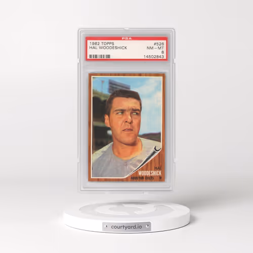 1962 Topps #526 Hal Woodeshick (PSA 8 NM-MT)