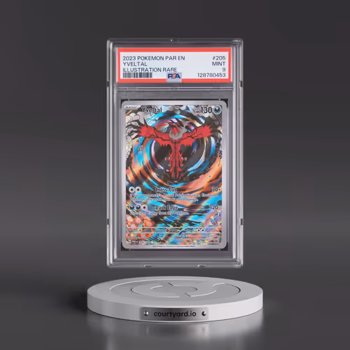 2023 Pokémon Par EN-Paradox Rift #205 Yveltal - Illustration Rare (PSA 9 MINT)