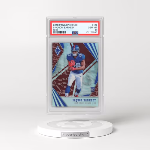 2018 Panini Phoenix #102 Saquon Barkley - Red (PSA 10 GEM MINT)