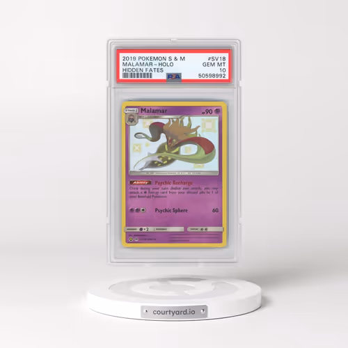 2019 Pokémon Sun & Moon Hidden Fates #SV18 Malamar - Holo (PSA 10 GEM MINT)