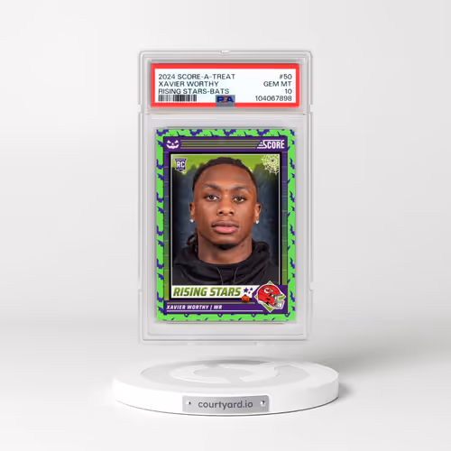 2024 Panini Score-A-Treat Rising Stars #50 Xavier Worthy - Bats (PSA 10 GEM MINT)