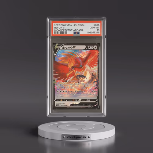 2022 Pokémon Sword & Shield Incandescent Arcana #055 HO-Oh V - Holo (PSA 10 GEM MINT)