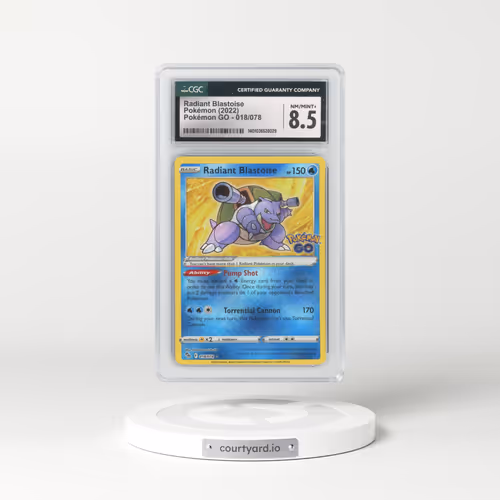 2022 Pokémon GO #018/078 Radiant Blastoise - Holo (CGC 8.5 NM-MT+)