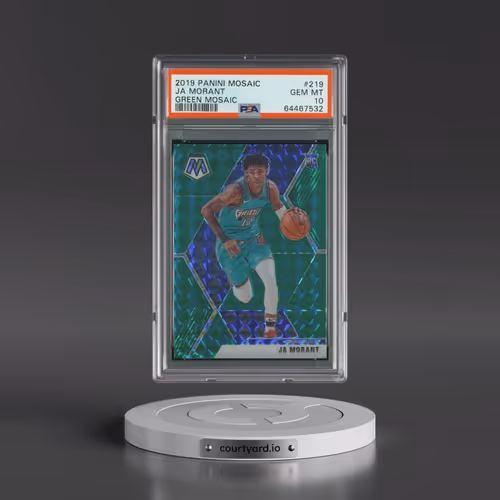 2019 Panini Mosaic #219 Ja Morant - Green Mosaic (PSA 10 GEM MINT)
