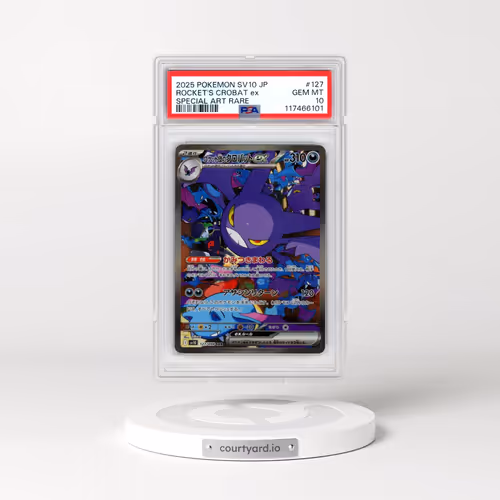 2025 Pokémon SV10-Glory of Team Rocket #127 Team Rocket's Crobat EX - Holo Special Art Rare (PSA 10