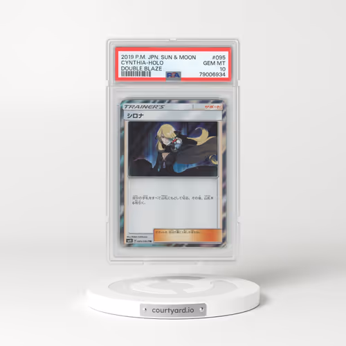 2019 Pokémon Sun & Moon Double Blaze #095 Cynthia - Holo (PSA 10 GEM MINT)