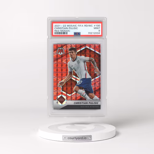 2021-2022 Panini Mosaic FIFA Road to World Cup #100 Christian Pulisic - Red Mosaic (PSA 9 MINT)