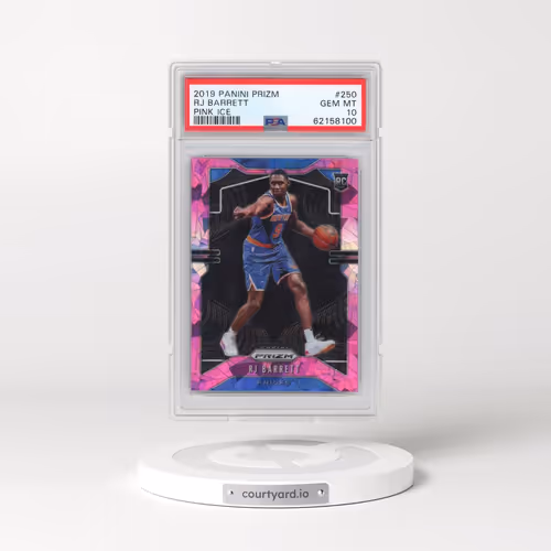 2019 Panini Prizm #250 RJ Barrett - Pink Ice (PSA 10 GEM MINT)