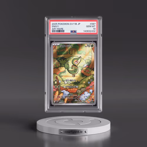 2025 Pokémon Sv11b-Black Bolt #087 Snivy - Art Rare (PSA 10 GEM MINT)