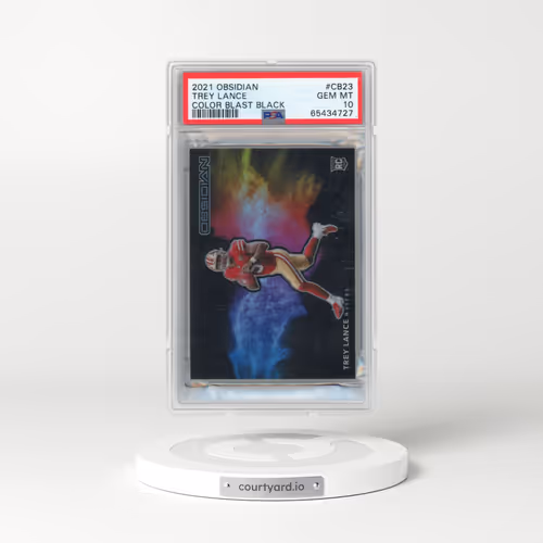 2021 Panini Obsidian Color Blast Black #CB23 Trey Lance (PSA 10 GEM MINT)