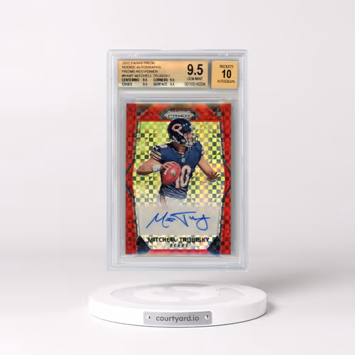 2017 Panini Prizm Rookie Autographs #MT Mitchell Trubisky - Red Power (BGS 9.5 GEM MINT)