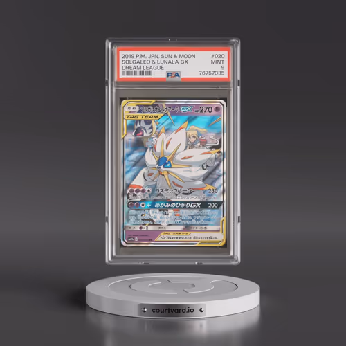 2019 Pokémon Sun & Moon Dream League #020 Solgaleo & Lunala GX - Holo (PSA 9 MINT)