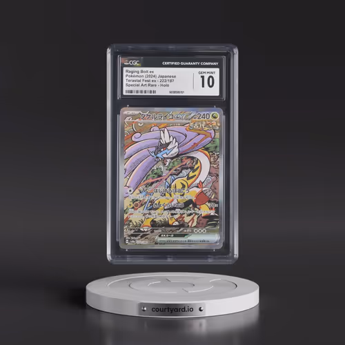 2024 High Class Pack: Terastal Fest ex - sv8a #222/187 Raging Bolt ex - Special Art Rare Holo (CGC 1