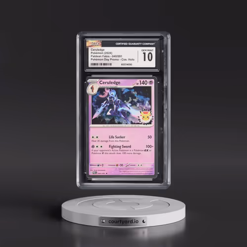 2024 Paldean Fates - PAF EN #040/091 Ceruledge - Pokémon Day Promo (Cosmos Holo) (CGC 10 GEM MINT)