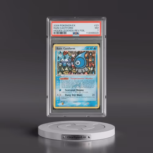 2004 Pokémon EX Hidden Legends #23 Rain Castform - Reverse Foil (PSA 7 NM)